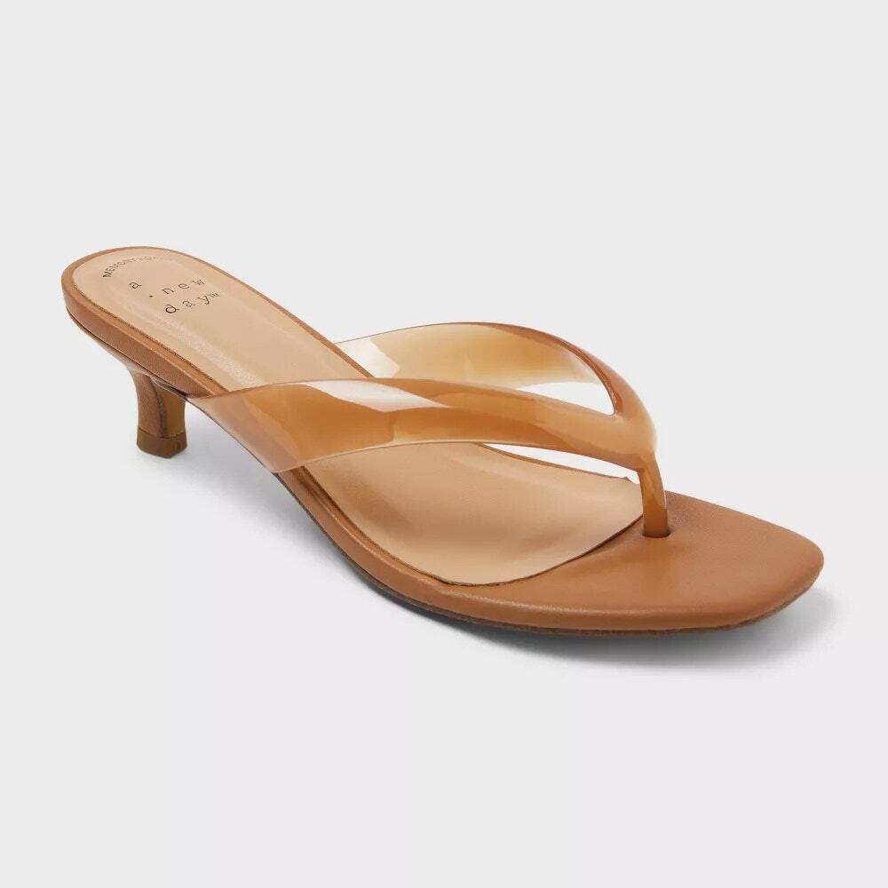 Women's Flip Heels - A New Day - Light Brown 9